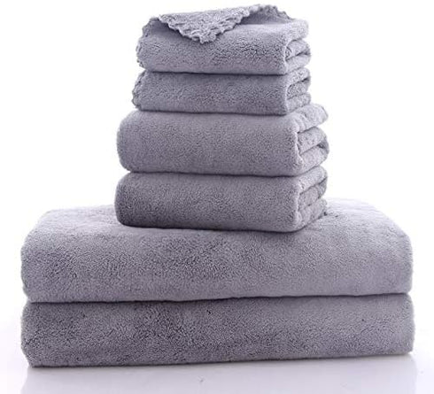 Set 2 2 2 6 MOONQUEEN Ultra Soft Towel - Quick Drying - Bath Towels Hand Towels Washcloths - Microfiber Coral Velvet