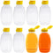 Qinsihwn 8 Pack 16oz Clear Plastic Honey Bottles,Refillable Food Grade Honey Container,Squeeze Honey