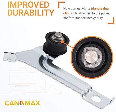 Canamax 8547174 Dryer Idler Pulley & 8547168 Drive Drum Belt, Premium Replacement for Whirlpool Amana Dryers