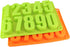 Large Silicone Number Mold 0-9, Chocolate Cake Biscuit Jewelry Gummy Baking Pan, Green Soft Mold