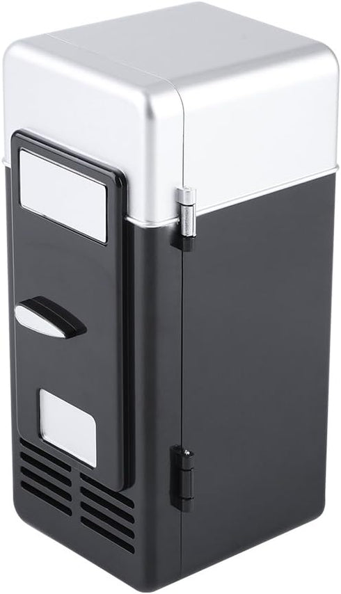 TOPINCN Mini USB Refrigerator Cooler and Heater for Beverage Drink Cans, Office Desktop, Hotel, Home, Car (Black)