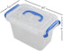 Morcte 1.5 L Mini Plastic Storage Bin - Clear Small Latch Box, Pack of 6