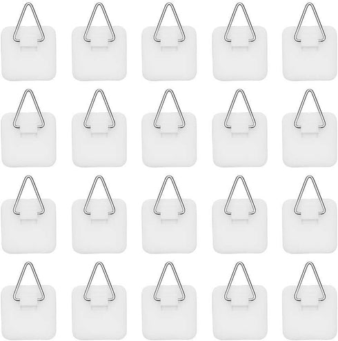 Artliving 1.25 Inch Invisible Adhesive Plate Hanger Set, Vertical Plate Holders for The Wall (50 Pack)