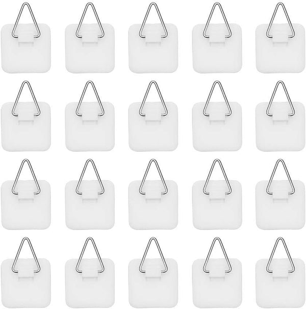 Artliving 1.25 Inch Invisible Adhesive Plate Hanger Set, Vertical Plate Holders for The Wall (50 Pack)