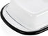 Suwimut Enamelware Butter Dish with Lid, Vintage Style White Butter Container with Black Rim for Countertop