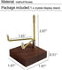 Adjustable Brass Crystal Display Stand with Walnut Base, Mineral Specimens Display Stand for Stones, Geodes