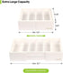 Expandable Kitchen Cabinet Organizer for Food Storage Container Lids, Bamboo Drawer Caddy with Adjustable Dividers