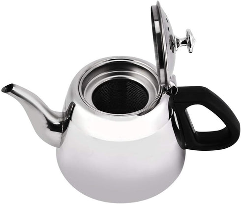 Teapot, 1.5L/2L Stainless Steel Stove-top Teapot Coffee Pot Teaware Hot Water Kettle with Filter(2L) by Alinory