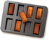 Mini Bread Pan, Carbon Steel Cake Mold, 8-Cavity Baking Pan for Mini Bars and Granola (Black)