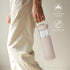20oz SANDJEST Glass Water Bottle with Silicone Sleeve and Straw Lid for Girls Women, Glass Drinking Bottles for Travel