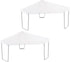 Countertop, 2 Pack mDesign Plastic/Steel Corner Stackable Rack, Storage Organizer Shelf for Bathroom, Vanity, Sink