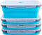 Collapsible Food Storage Containers with Airtight Lid & Air Vent, 40.5 oz, Kitchen Silicone Meal Prep Container Set