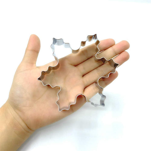 LILIAO Christmas Winter Snowflake Cookie Cutter Set - 2 Piece - 4 and 3.7 inches - Made of Stainless Steel