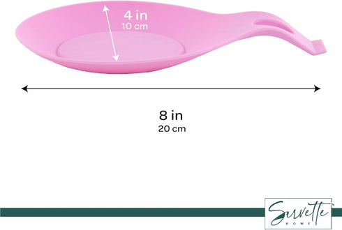 Pink Silicone Spoon Rest for Kitchen Spoon Holder