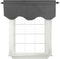 Turquoize Blackout Curtain Valances, 52" x 18" Smoked Pearl Short Scalloped Window Valance for Kitchen