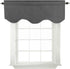 Turquoize Blackout Curtain Valances, 52" x 18" Smoked Pearl Short Scalloped Window Valance for Kitchen