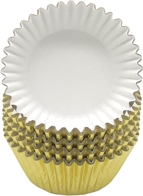 Standard Gold Foil Cupcake Liners, 100-Count Muffin Baking Cups for Party and More