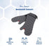 San Jamar Bestguard Oven Mitt, 17 Inches, Cotton, Black with Reinforced Webguard Plus