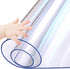 WanDeela 2 Set 16 X 22 Inch Plastic Tablecloth Clear Table Protector Wooden