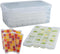 Prime Home Direct Ice Cube Tray with Lid and Bin, 112 pcs, 4 Silicone Ice Cube Trays for Freezer