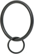 Ivilon Black Drapery Eyelet Curtain Rings - 2" Ring Loop for Hook Pins, Set of 14
