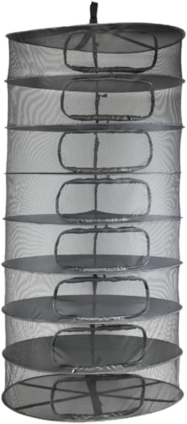 HORTIPOTS Herb Dry Rack Zipper Opening 3ft Adjustable Center Support Straps NO