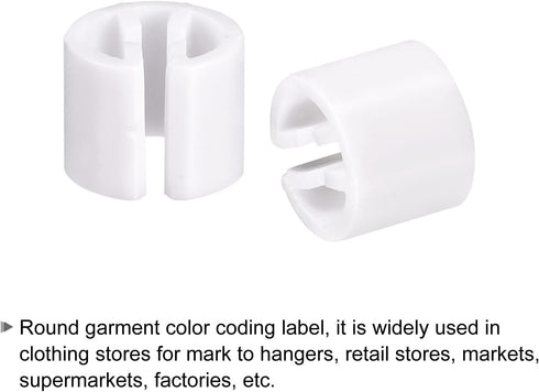 MECCANIXITY Blank Clothes Hanger Markers, Fit 3.5mm Rod for Garment Color Coding, Pack of 150