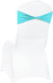 VDS Pack of 10 PCS | Aqua Blue| Spandex Chair Sashes Bows