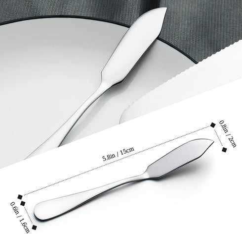Party,Set 2 AOOSY Stainless Steel Butter Knives, Cheese Knives, Butter Spreader for Kitchen Restaurant