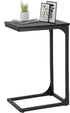 FDW C-Shaped End Table Wooden Top Side Table Adjustable Feet Small Cough