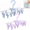 2 Pack Clothes Drying Racks, Small Folding Portable Hangers with 12 Clips, 360 Rotatable Hook for Drying