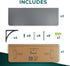 Reinforced Steel Bracket Grey Wall Shelves - Easy to Install, Template and Video Included - Grey Shelf for Wall, Gray