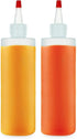 8 OZ 1 PACK BRIGHTFROM Condiment Squeeze Bottles, Empty Squirt, Red Top Cap, Leak Proof - for Ketchup, Mustard, Syrup