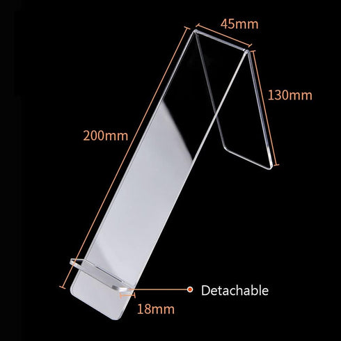 Teensery 4 Pcs Acrylic Shoe Display Stands Detachable Shoe Rack Holder for Shop Store Mall, Transparent