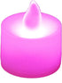 LumaBase Battery Operated Tea Light Candles, Pink, Set of 12