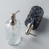 Easy Tang Glass Soap Dispenser, 12 Oz Crystal Design with Silver Pump, Green