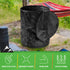 Wakeman Collapsible Trash Can, 44-Gallon Portable Garbage Bin with Zippered Lid for RV, Camping, Parties, Yard Waste