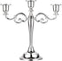 OwnMy 3 Arms Metal Candelabra, Silver Elegant Candle Holder for Wedding Dining Table Christmas Party Home Decoration