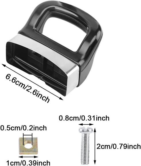 2Pcs Pot Short Side Handles, Sauce Pot Panhandle Cooker Steamer Holder Replacement Handgrip for Metal Pressure Pan