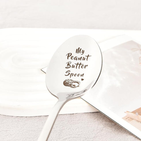My Peanut Butter Spoon - Funny Birthday Gifts for Women Mom Grandma from Daughter Grandson Son Dad Best Friend Teen