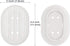 Anwenk Oval Shape Soap Dish, Bathroom Soap Holder with Drain Holes, Flexible Silicone White, 1 Pack
