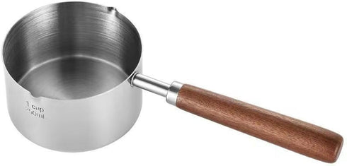 BinaryABC Mini Sauce Pan, Stainless Steel Chocolate Melting Pot, 250ml Nonstick Pot with Pour Spout