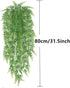 YYaaloa 2-Pack Artificial Hanging Plants, 31.5 Inch Boston Fern Fake Leaves, Greeny Chain Wall Decor for Home Garden