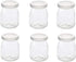 Dailydanny 6 Pcs Yogurt Pudding Jars Bottles With Plastic Lids Ideal for Jam,