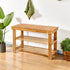 3 Bamboo Tier Shoe Rack Bench, Premium Shoe Organizer or Entryway Bench, Perfect for Shoe Cubby, Entry Bench, Bathroom