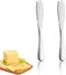 IJPDDRXYN 2 Pack Stainless Steel Butter Knives with Holes 3-in-1 Spreader, Grater &