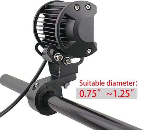 Motorcycle Mounting Bracket 2Pcs, 0.75" 1" 1.25" Horizontal Bull Bar Mounting Bracket for Driving Fog Lights, Universal