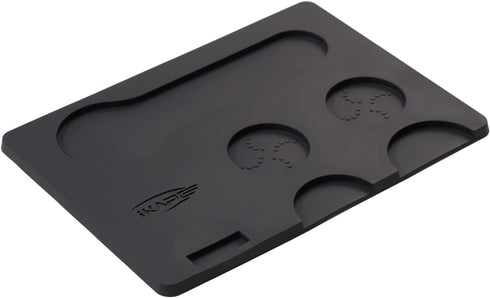 IKAPE Coffee Accessory Tool, Silicone Mat with Portafilter Holder, Espresso Tamping Station Mat, Non-Slip