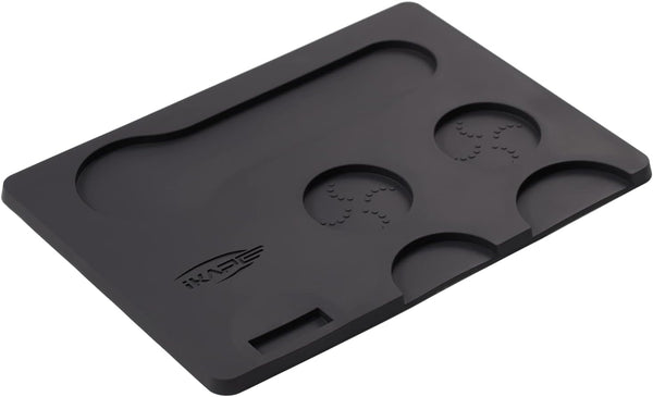 IKAPE Coffee Accessory Tool, Silicone Mat with Portafilter Holder, Espresso Tamping Station Mat, Non-Slip