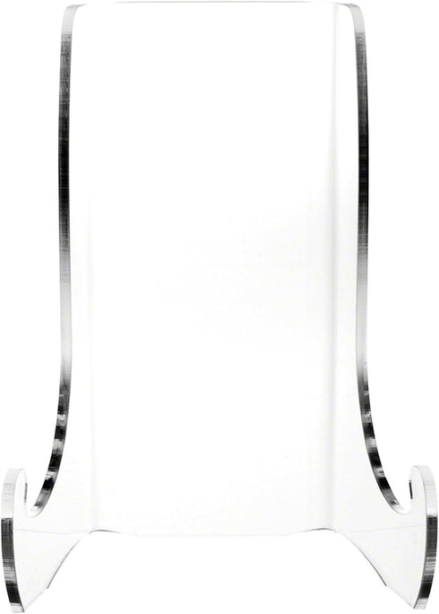 Plymor Clear Acrylic Flat Back Easel with Shallow Support Ledges, 7.5" H x 5.375" W x 4.25" D